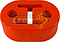 SOPORTE ESCAPE NISSAN TSURU I, II TRASERA GRUESA OVALADA “GALLETA” (6550) NARANJA