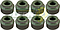 SELLO VALVULA VW A3, A4, NEW BEETLE, DERBY, EUROVAN VERDE DI: 6 mm (JGO. c/8 pz.)