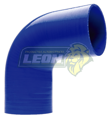 MANGUERA SILICON AZUL CODO 90° 4”
