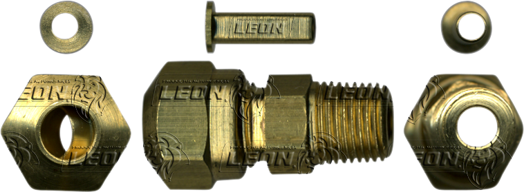 CONEXION FRENOS DE AIRE PARA TUBO DE NAILON CONECTOR MACHO (4468F) ØE DE TUBO: 1/4 R. DE TUBO: 1/4
