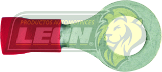 TERMINAL ELECTRICA AISLANTE ROJA OJO 1/4