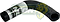 MANGUERA (5214123) REFRIGERACION MOTOR A HOUSING DEL TERMOSTATO NISSAN TSUBAME 1.6L 93-04, TSURU III 1.6L 92-17, VW GOLF A3 1.8L 93-99,  JETTA A3 1.8L 93-99 (2076, CH181033, 14055F4303) ALTO: 8 cm, LARGO: 11 cm, ØE: 15 mm, ØE: 15 mm