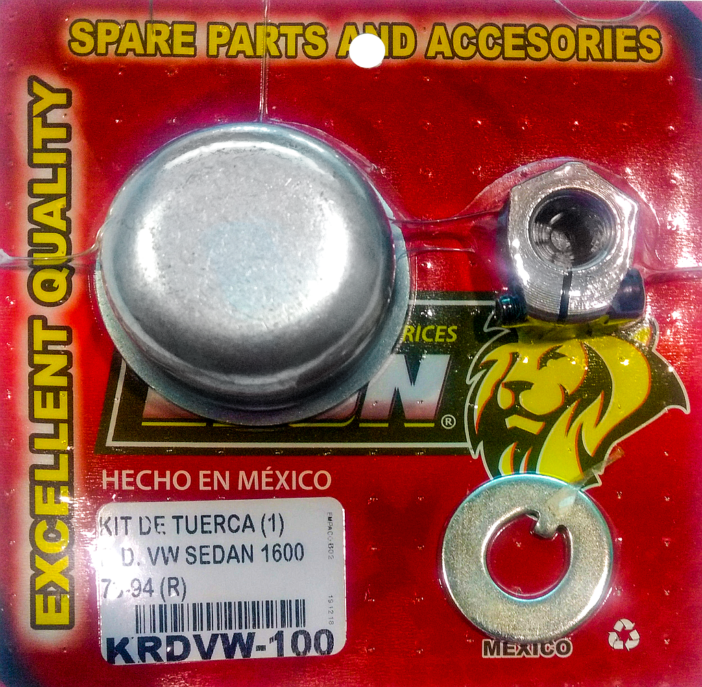 KIT TUERCA (1) R.D. VW SEDAN 1600 73-94 (R)