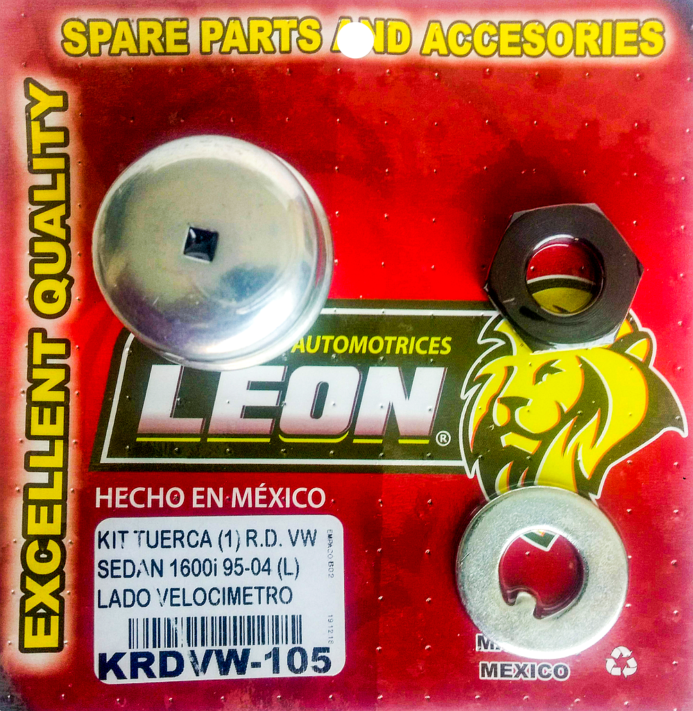 KIT TUERCA (1) R.D. VW SEDAN 1600i 95-04 (L) LADO VELOCIMETRO
