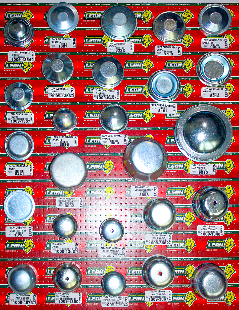 MUESTRARIO DE TAPA CUBOS (TABLA 2)