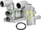 TOMA AGUA VW POLO 03-07 1.6L (2 BULBOS 6 SALIDAS, CAJA REGULADORA SIN PIPA LATERAL) (ALUMINIO)