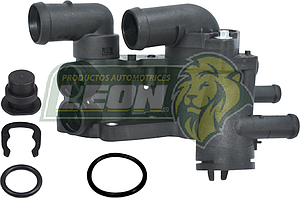 TOMA AGUA VW POLO 03-07 1.6L (2 BULBOS 6 SALIDAS, CAJA REGULADORA SIN PIPA LATERAL) PLASTICA