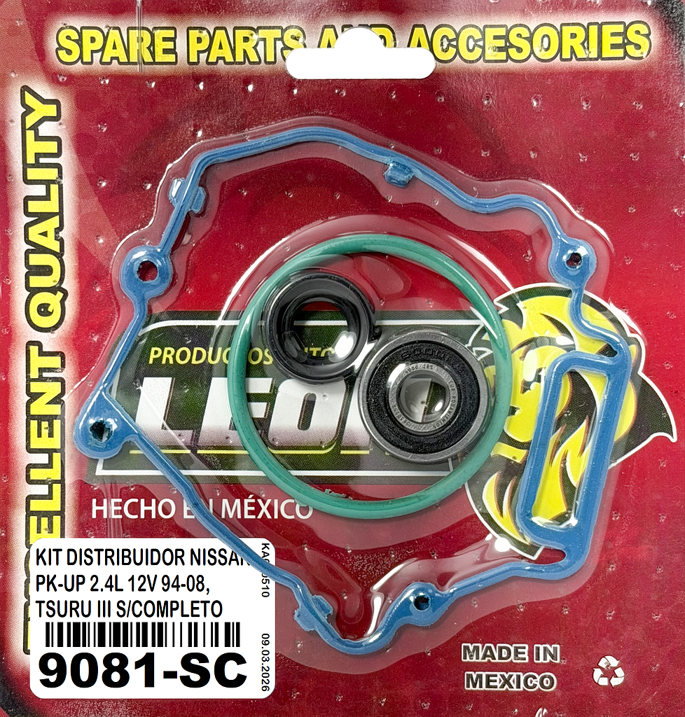 KIT DISTRIBUIDOR NISSAN PK-UP 2.4L 12V 94-08, TSURU III S/COMPLETO