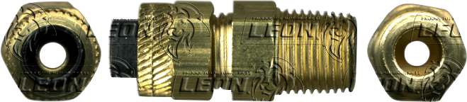 CONEXION PARA TUBERIA POLY-V CONECTOR MACHO ØE DE TUBO: 3/8 R. RECTA V-1: 1/2-24H R. NPTF V-2: 1/4-18H