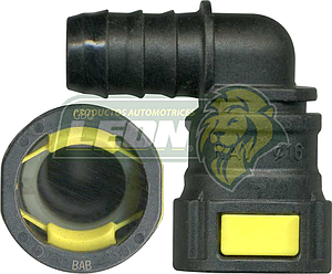 CONECTOR FILTRO GASOLINA 90° ØI1: 16.0 mm ØI2: 12.0 mm