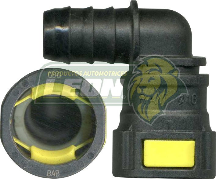 CONECTOR FILTRO GASOLINA 90° ØI1: 16.0 mm ØI2: 12.0 mm