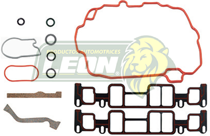 JUNTA MULTIPLE G.M. V6 4.3L OHV VORTEC VIN W, X ASTRO, EXPRESS, PK-UP 1500, SIERRA, SILVERADO, BLAZER, JIMMY, SAFARI 96-10 (JUEGO M ADMISION TERMOPLASTICO, INC LIGAS PLENO)