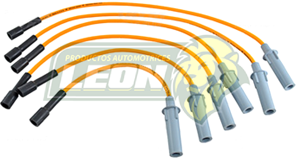JUEGO CABLE BUJIA CHRYSLER V6 OHV MPFI VOYAGER 3.3L 01-08 NAC., GRAND VOYAGER 3.8L 01-02 NAC., DODGE GRAND CARAVAN 3.3, 3.8L 01-10 IMP. MPFI (SILICÓN 7 mm)