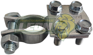 TERMINAL BATERIA ALUMINIO PLACA UNIVERSAL DE CUATRO TORNILLOS (PLACA DE ACERO) REFORZADA CALIBRE 10