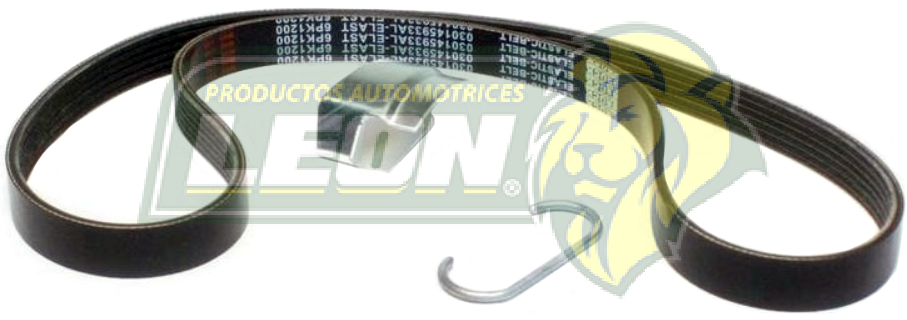 BANDA ALTERNADOR VW GOL 1.6L 09-20, CROSSFOX 1.6L 06-17 C-A/A C-D/H 09-13 (6PK1200 ELASTICA EPDM -C/ACCESORIO DE INSTALACION) (030145933AL-ELAST)