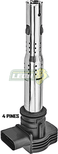 BOBINA JETTA A6-BORA-NEW BEETLE 12-18, GOLF V (GTI -2.0 L), PASSAT 12-14, TIGUAN 09-16 1.4L, 2.0L, PASSAT CC-LEON 06-12 1.8L, 2.0L, AUDI A3 05-13 1.8L, 2.0L, AUDI Q5 10-12 2.5L (TIPO LAPIZ)