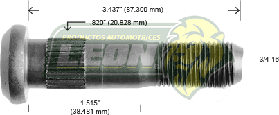 BIRLO RUEDA X PESADO EJE ROCKWELL R.T. 3/4-16Hx3.4370” RIN ALUMINIO/ACERO (BR-50049CR)