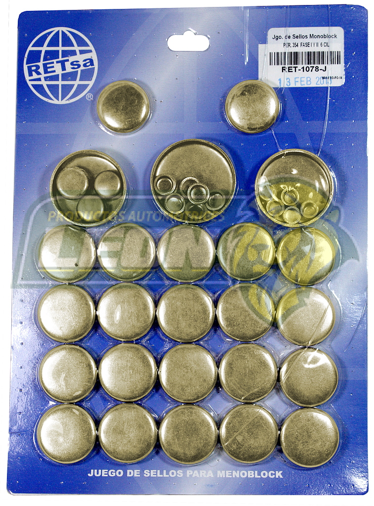 JUEGO SELLO MONOBLOCK PERKINS 354 FASE I Y II 6 Cil. LATON
