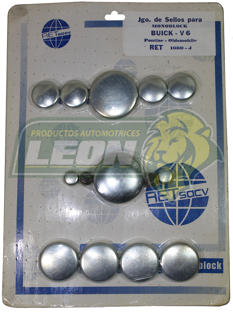 JUEGO SELLO MONOBLOCK G.M. BUICK, PONTIAC, OLDSMOBILE M.196, 231, 252 FIERRO