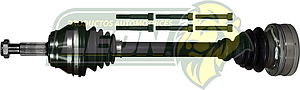 FLECHA HOMOCINETICA VW JETTA A2 88-92 1.8L, GOLF A2 88-92 1.8L (90 mm JUNTA 100 mm, 22 EXT COMPLETA CC/ESPIGA CORTA (L)