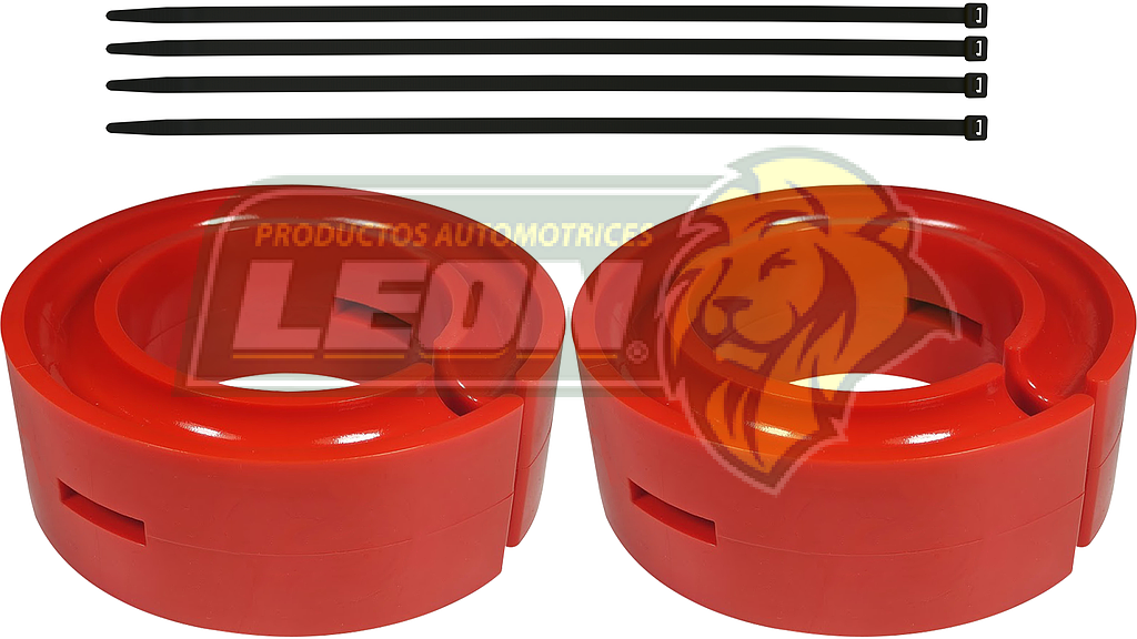 AUMENTO o ESTABILIZADOR DE RESORTE DE SUSPENSION Ø: 6.5” ALT.: 1” NARANJA (KIT)