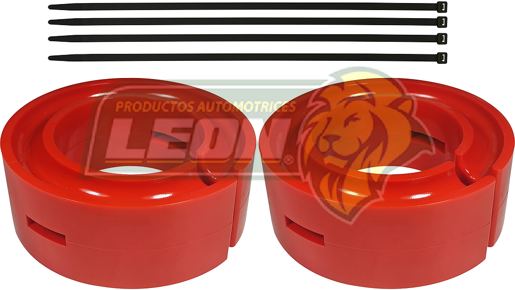 AUMENTO o ESTABILIZADOR DE RESORTE DE SUSPENSION Ø: 6.5” ALT.: 1” 1/4 NARANJA (KIT)