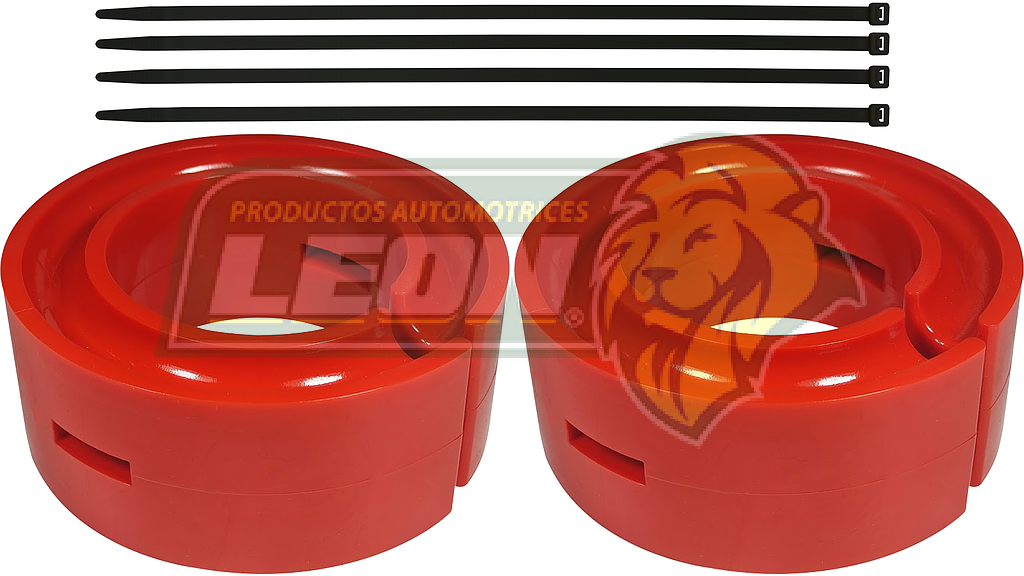 AUMENTO o ESTABILIZADOR DE RESORTE DE SUSPENSION Ø: 6.5” ALT.: 1” 1/2 NARANJA (KIT)