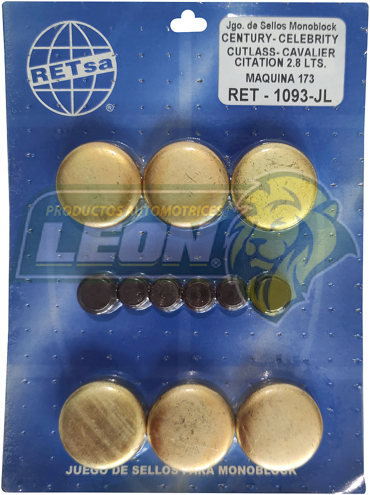 JUEGO SELLO MONOBLOCK G.M. CENTURY, CELEBRITY, CITATION M.173 V6 2.8L LATON