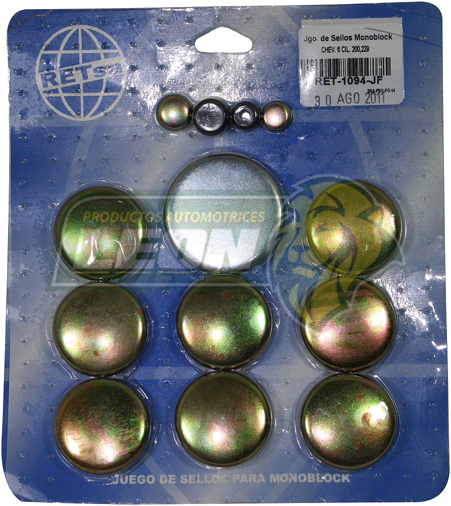 JUEGO SELLO MONOBLOCK G.M. 6C. M.200, 229 FIERRO