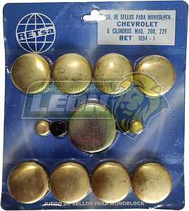 JUEGO SELLO MONOBLOCK G.M. 6C. M.200, 229 LATON