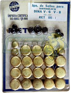 JUEGO SELLO MONOBLOCK CUMMINS 155 DINA V6 LATON