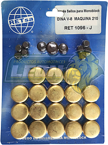 JUEGO SELLO MONOBLOCK CUMMINS 210 DINA V8 LATON
