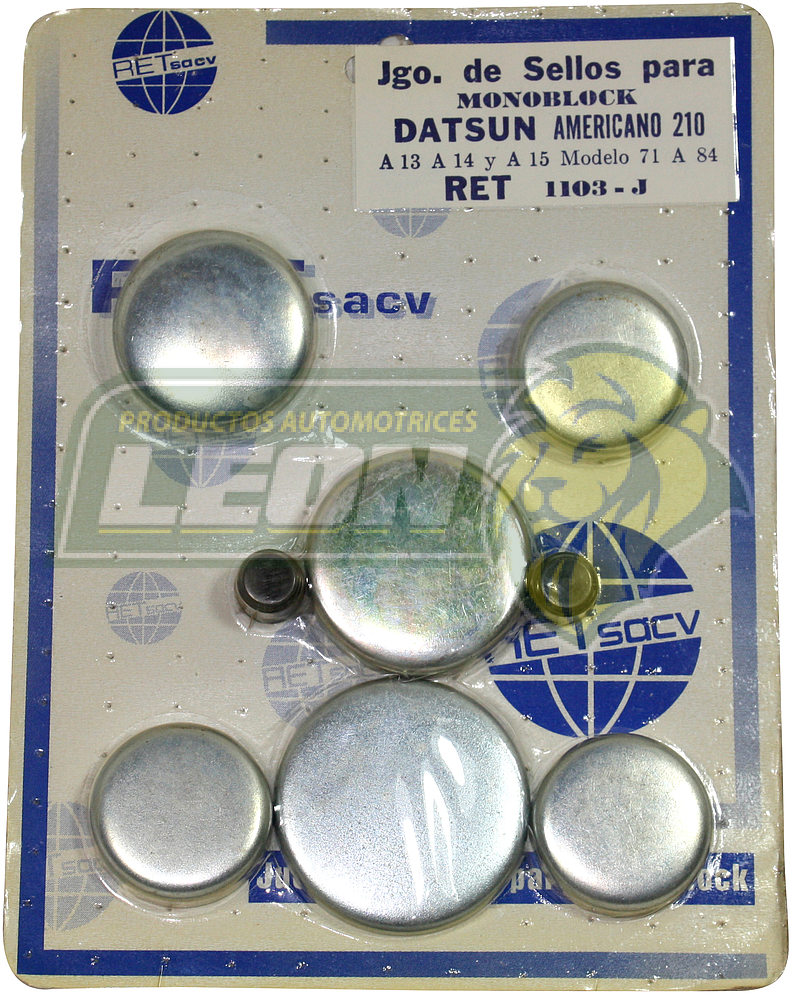 JUEGO SELLO MONOBLOCK DATSUN AMERICANO 210, A-13, A-14, A-15 71-84 FIERRO