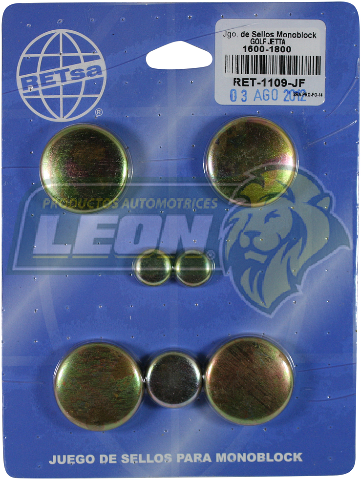 JUEGO SELLO MONOBLOCK VW GOLF, JETTA M.1600, 1800 FIERRO