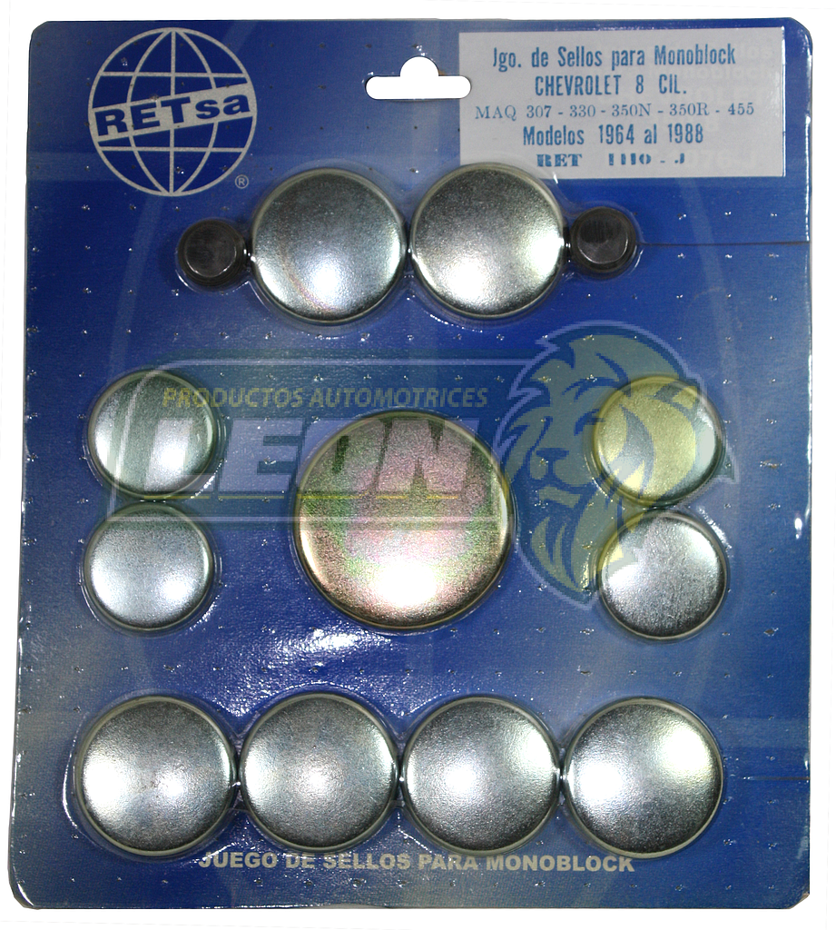 JUEGO SELLO MONOBLOCK G.M. OLDSMOBILE 8C. M.260, 307, 330, 400 64-88 FIERRO