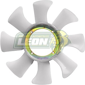 VENTILADOR PLASTICO NISSAN URVAN 01-05 2.4L, NP300 D22 02-12 HO777 8 ASPAS 4 HOYOS  CENTRO DE METAL ØI: 12.9 cm, ØE: 39.7 cm