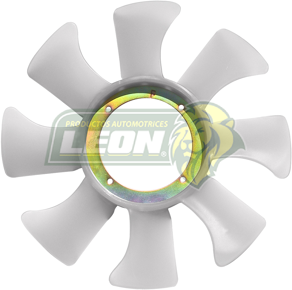 VENTILADOR PLASTICO NISSAN URVAN 01-05 2.4L, NP300 D22 02-12 HO777 8 ASPAS 4 HOYOS  CENTRO DE METAL ØI: 12.9 cm, ØE: 39.7 cm