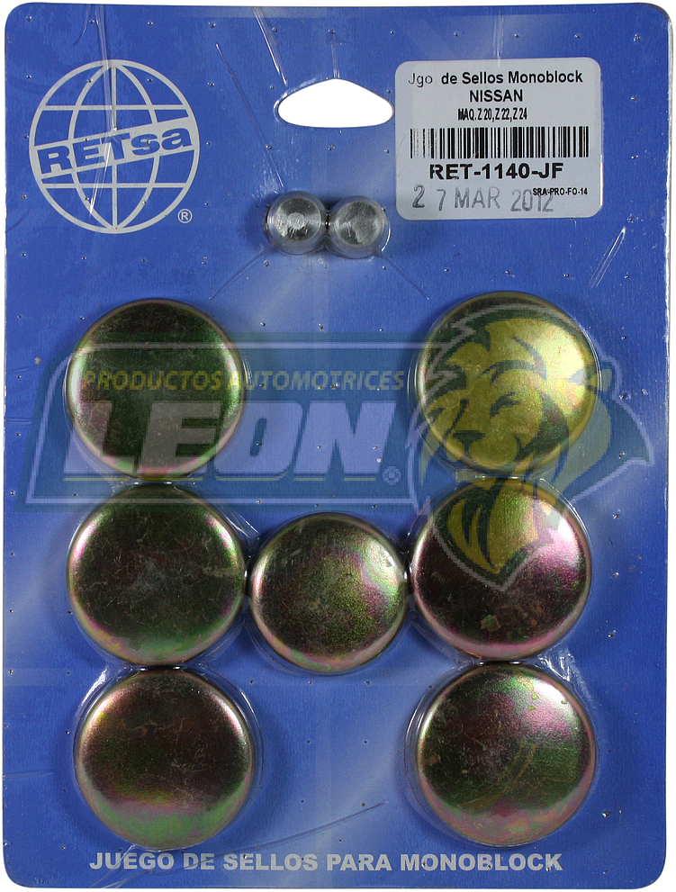 JUEGO SELLO MONOBLOCK NISSAN Z20, Z22, Z24 FIERRO