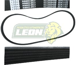 BANDA POLY-V AIRE ACONDICIONADO VW A3 2.0L, NEW BEETLE 00-02 2.0L, DERBY 98-04 1.8L (6PK1153) (K060454) BRUCK