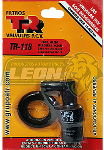 VALVULA PCV TR FORD F-150 4.9L L6 95-96, AEROSTAR 4.0L V6 94-95, EXPLORER 4.0L V6 91-94, TAURUS WAGON 3.8L V6 89-91, THUNDERBIRD 3.8L V6 85-87, FAIRMONT 4.2L V8 80-82, BRONCO 4.9L L6 90-92, BRONCO II 2.8L V6 84-85, F-100 4.2L V8 1981, 3.8L V6 1982, F-150 4.9L L6 85-86, F-250 4.9L L6 85-86, F-350 4.9L L6 85-86, GRANADA 4.2L V8 1980, LTD 3.3L L6 1982, 3.8L V6 83-84, MUSTANG 3.3L L6 80-82, 4.2L V8 1980, 3.8L V6 84-86, RANGER 2.8L V6 83-85, 2.9L V6 87-92, MERCURY COUGAR 3.8L V6 85-87, CAPRI 3.3 LINCOLN CONTINENTAL 3.8L V6 1982, MAZDA NAVAJO 4.0L V6 91-94 (INCLUYE EMPAQUE)