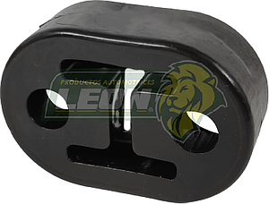 SOPORTE ESCAPE NISSAN TSURU I, II TRASERA GRUESA OVALADA “GALLETA” (6550) POLIURETANO NEGRO
