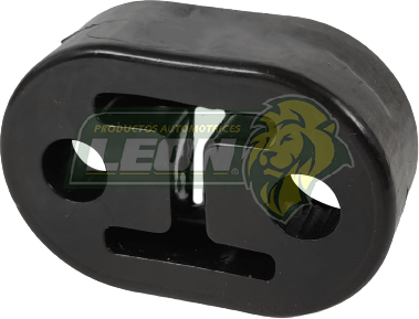 SOPORTE ESCAPE NISSAN TSURU I, II TRASERA GRUESA OVALADA “GALLETA” (6550) POLIURETANO NEGRO