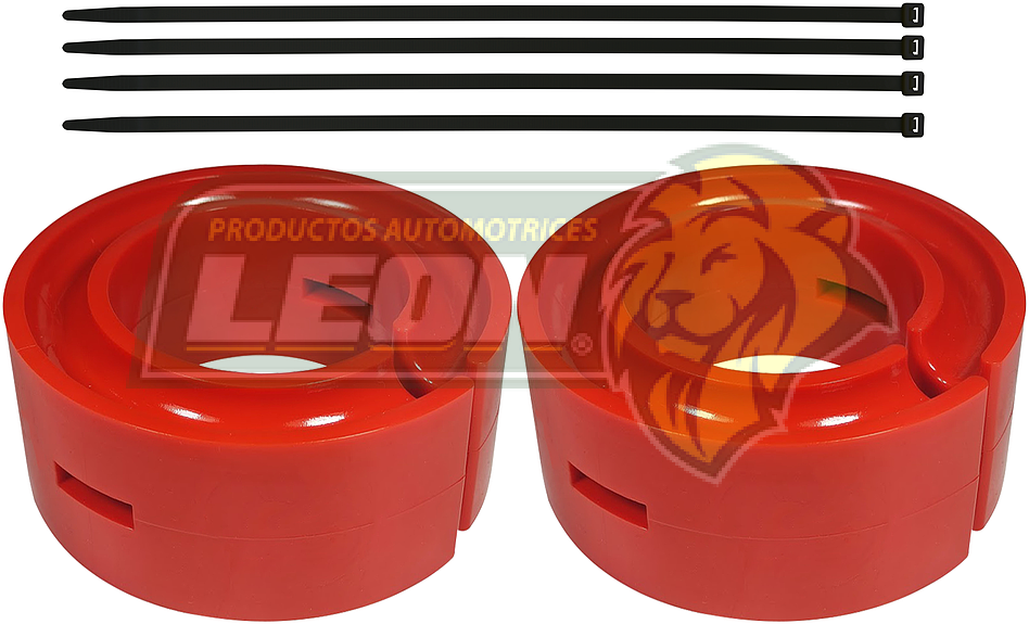 AUMENTO o ESTABILIZADOR DE RESORTE DE SUSPENSION Ø: 5” ALT.: 1” 1/4 “KIT” NARANJA