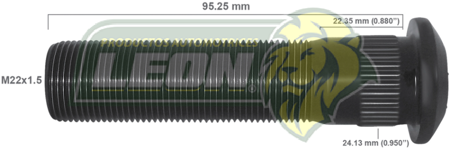 BIRLO RUEDA EXTRAPESADO SUSPENSION HENDRICKSON, EJES Y MAZAS HAYES LEMMERZ 22x1.50 mm 95.25 mm