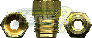 CONEXION (USA) TUERCA HIBROVAC R. EXT.: 1/2-20H. TUBO DE 5/16 ENTRA CONEX-041 R. INT.: 7/16-24H. TUBO DE 1/4 USA CONEX-034