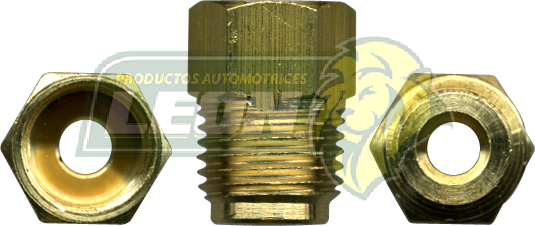 CONEXION (USA) TUERCA HIBROVAC R. EXT.: 1/2-20H. TUBO DE 5/16 ENTRA CONEX-041 R. INT.: 7/16-24H. TUBO DE 1/4 USA CONEX-034