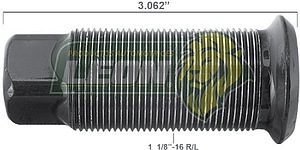 BIRLO RUEDA SERVICIO PESADO 1” 1/8-16H (L) L: 3.062” GRADO 8 “CAPUCHON” PAVONADO