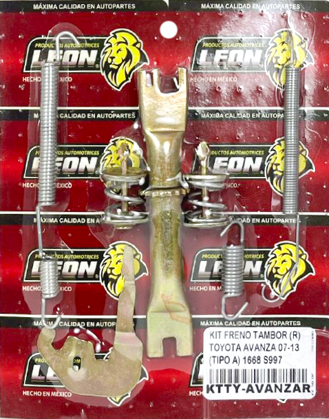 KIT FRENO TAMBOR (R) TOYOTA AVANZA 07-13 (TIPO A) 1668 S997