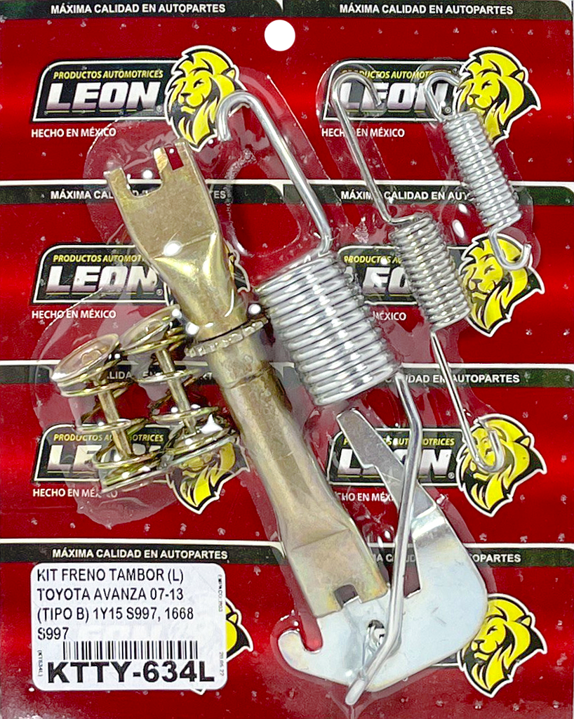 KIT FRENO TAMBOR (L) TOYOTA AVANZA 07-13 (TIPO B) 1Y15 S997, 1668 S997 KT634L