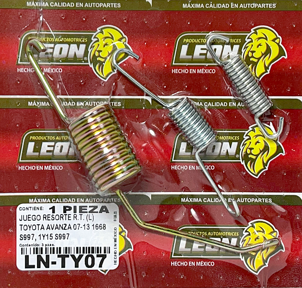 JUEGO RESORTE R.T. (L) TOYOTA AVANZA 07-13 1668 S997, 1Y15 S997